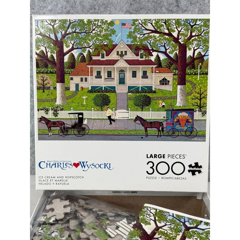 Buffalo Games Charles Wysocki Ice Cream and Hopscotch 300 Large PC Jigsaw Puzzle